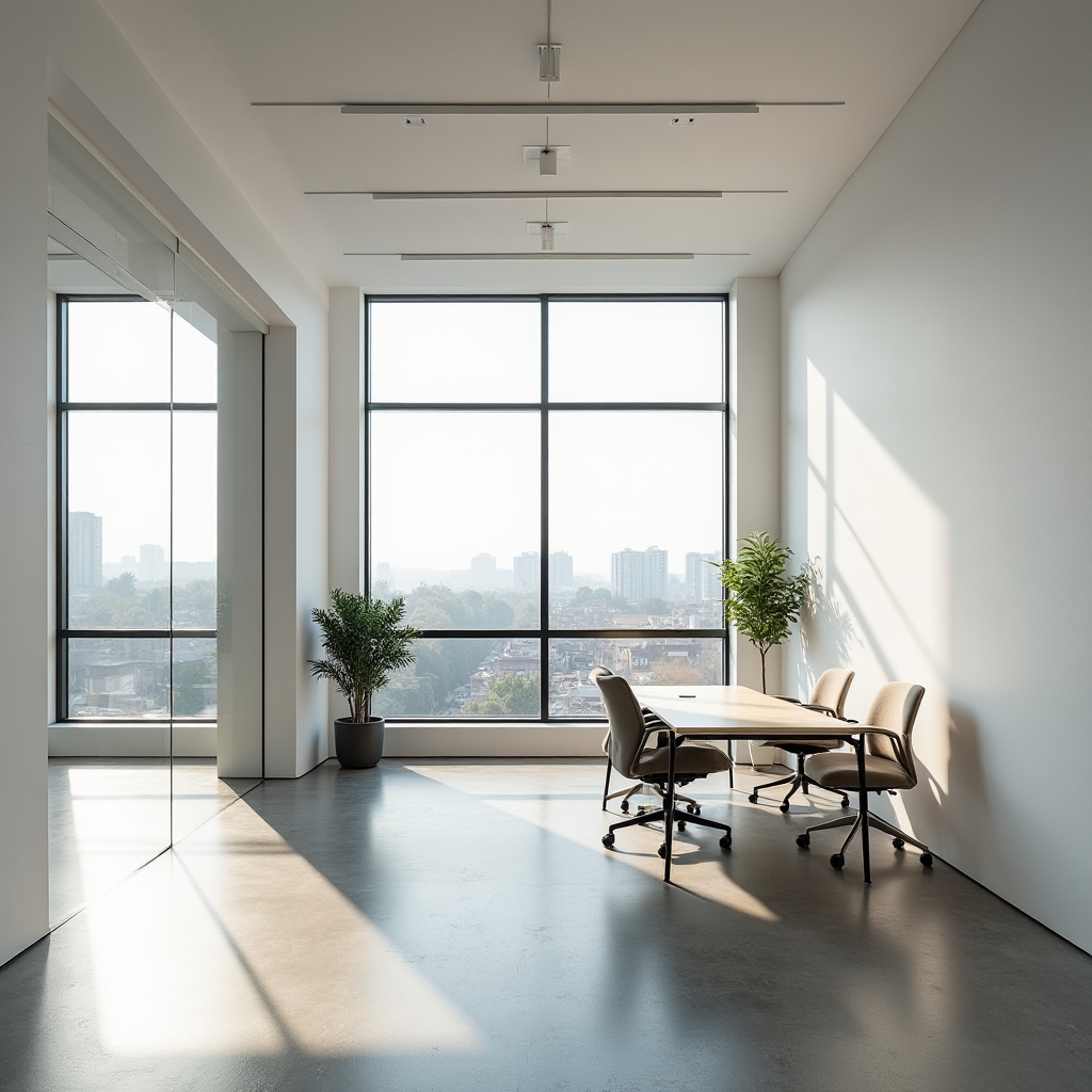 Modern professional office space in Wroclaw with clean lines and natural light